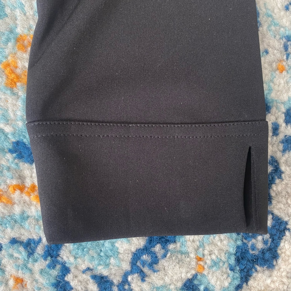 SOLD! Express Black Long Sleeve Collared V-Neck Tie Wrap Midi Dress 7/8 - Picture 12 of 16